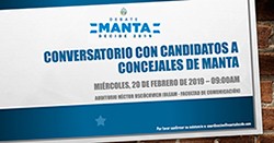 MANTA DECIDE 2019 PROPICIA CONVERSATORIO CON CANDIDATOS A CONCEJALES DE MANTA
